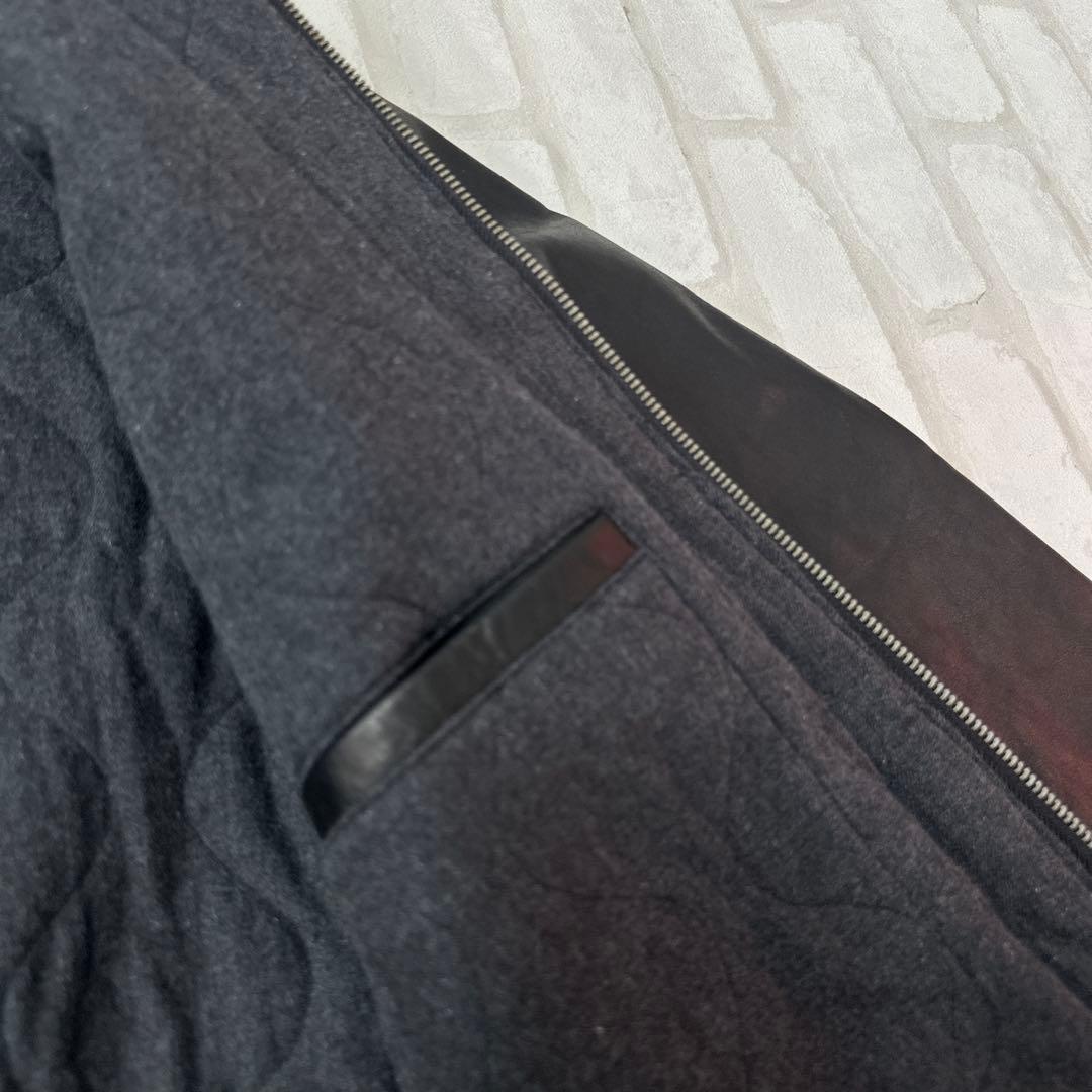 ギャップ OLD Gap 牛革 レザー ボンバー ジャケット L ブラック