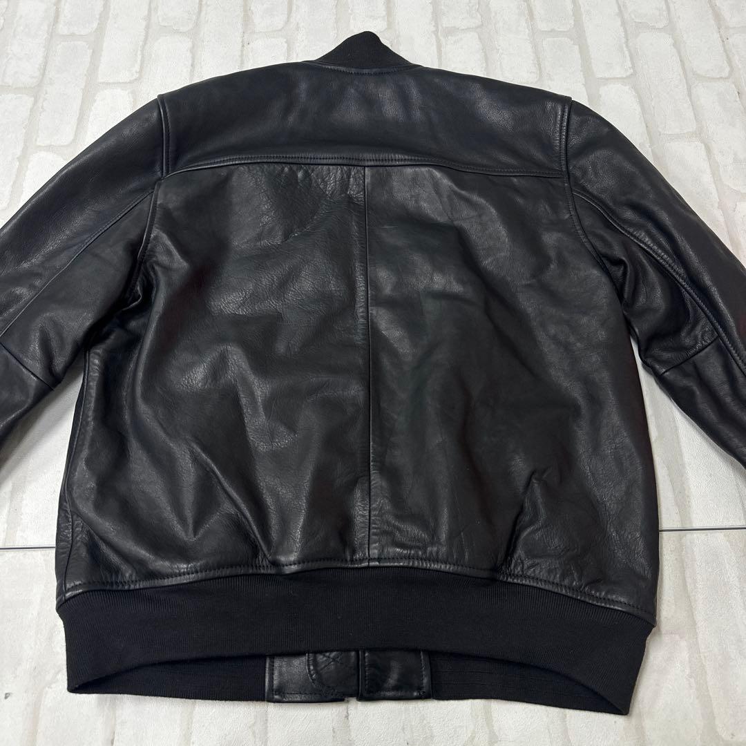 ギャップ OLD Gap 牛革 レザー ボンバー ジャケット L ブラック