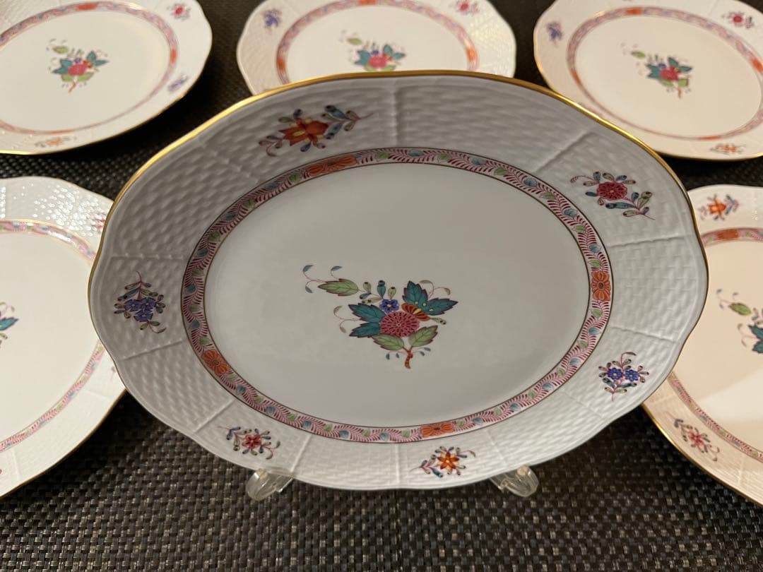 ヘレンド　アポニーフラワー　ディナープレート　6枚セット