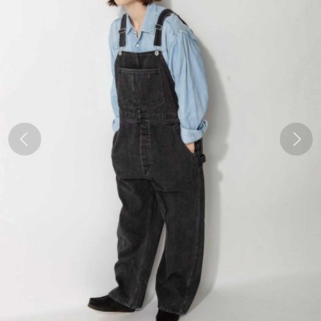 12oz Overall/12オンスオーバーオール　ブラックデニムサロペット