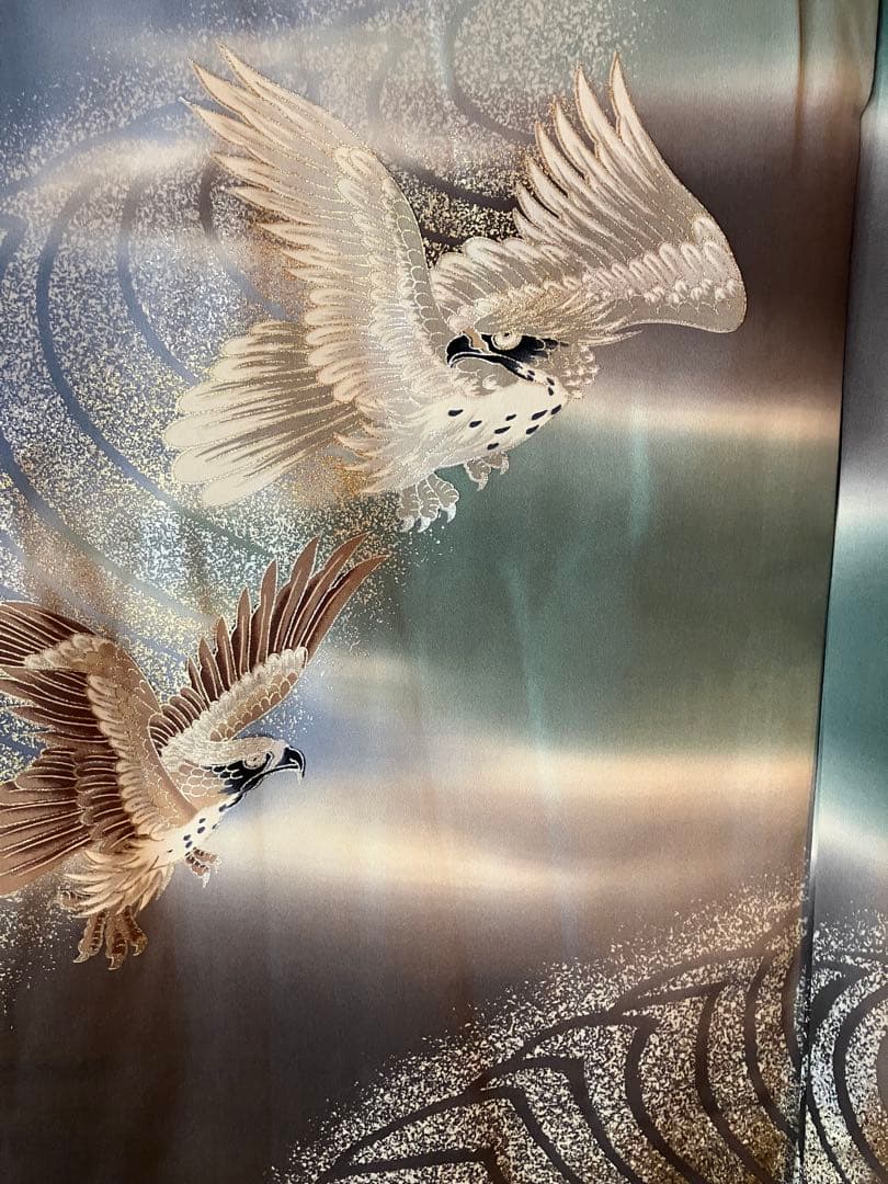 七五三 羽織　深緑色　正絹