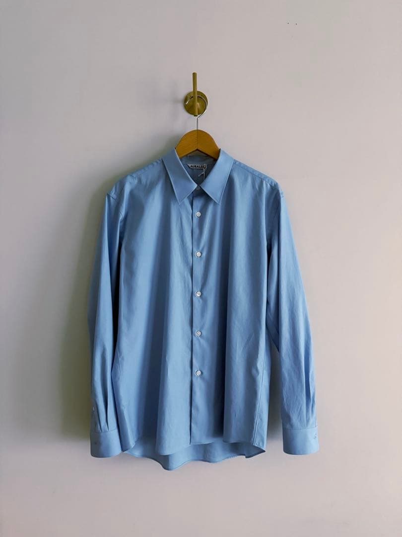 トップス AURALEE WASHED FINX TWILL SLIM SHIRT