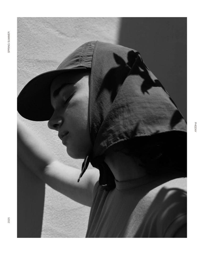 PHENNY キャップ Nylon taffeta cap with scarf