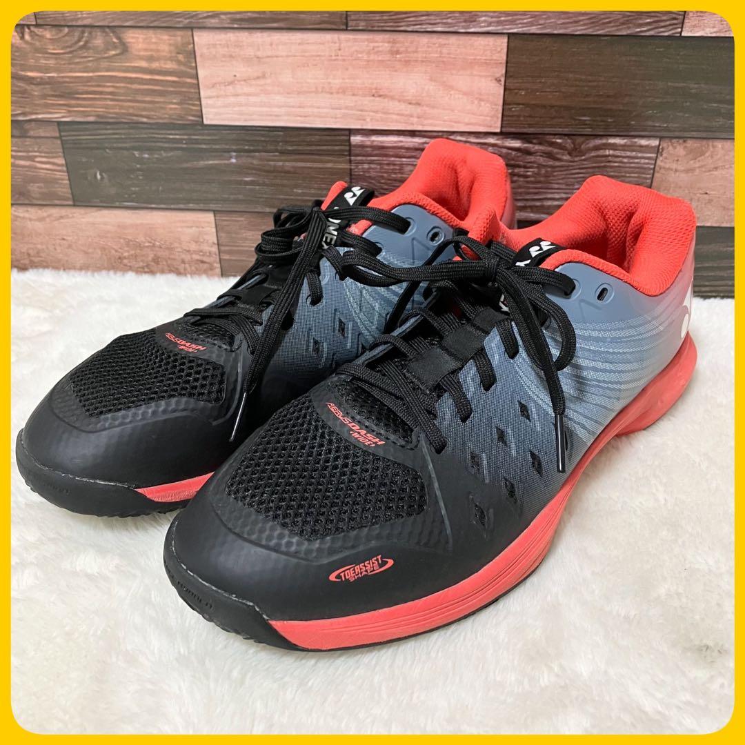 美品 YONEX テニスシューズ クレー 砂入り人工芝用 靴 25.5 男女兼用