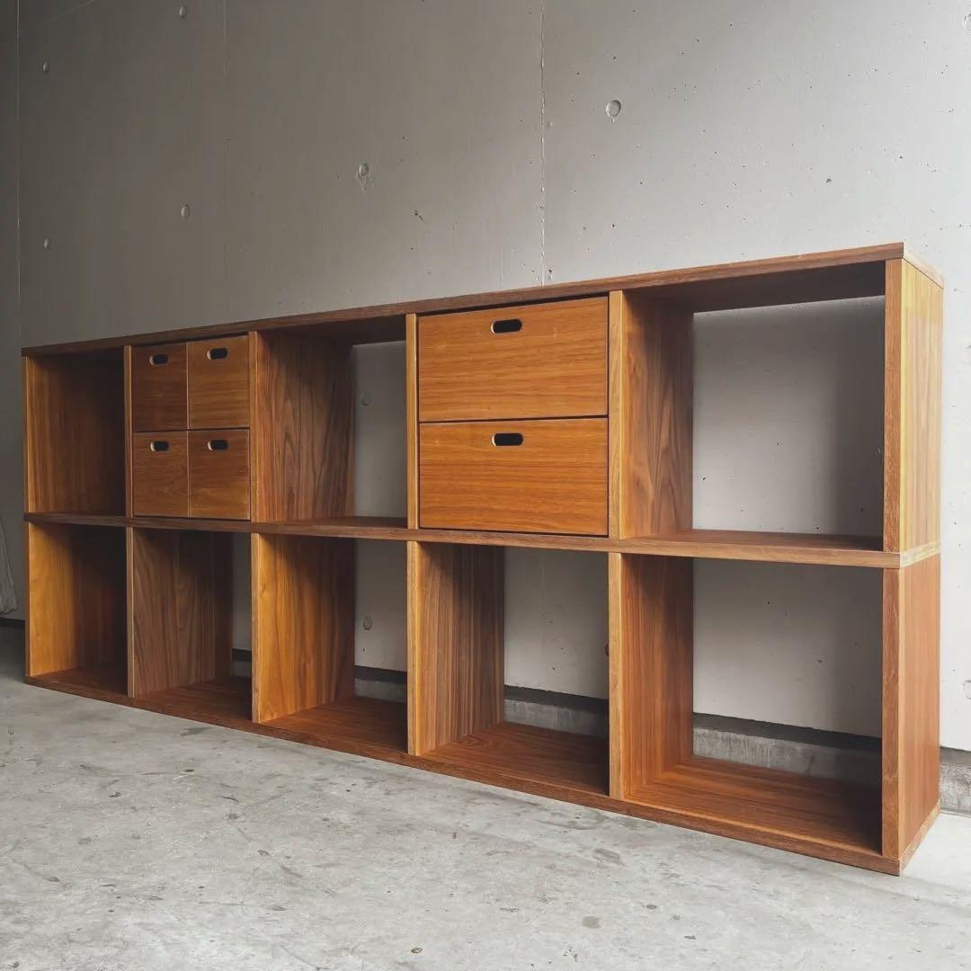 azushu★無印スタッキングシェルフセット・５段×3列ウォールナット材