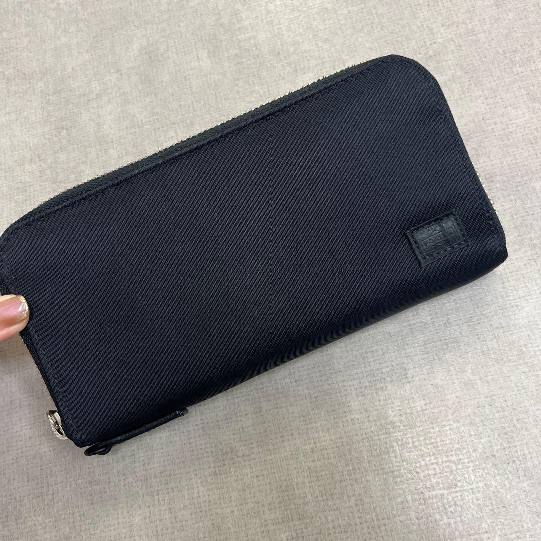 ポーター PORTER 吉田カバン 長財布 ラウンドファスナー 黒 ナイロン