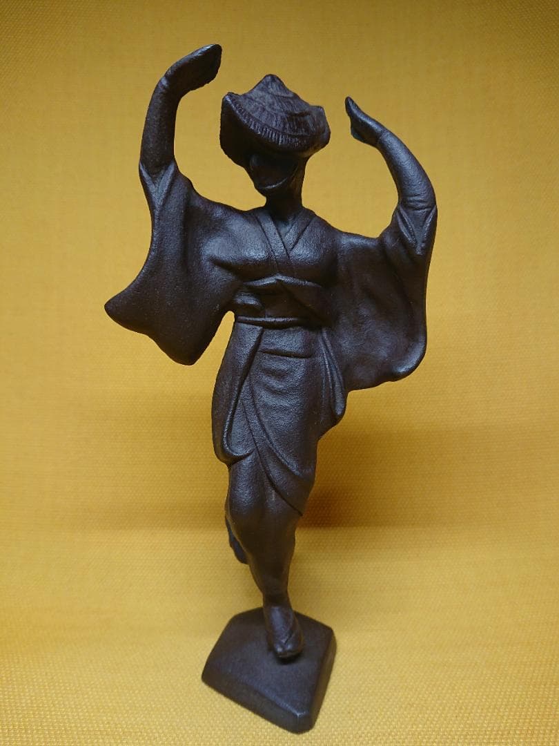 阿波踊り　金属　人間国宝　高橋敬典　置物　インテリア　工芸品　美術品　A3002
