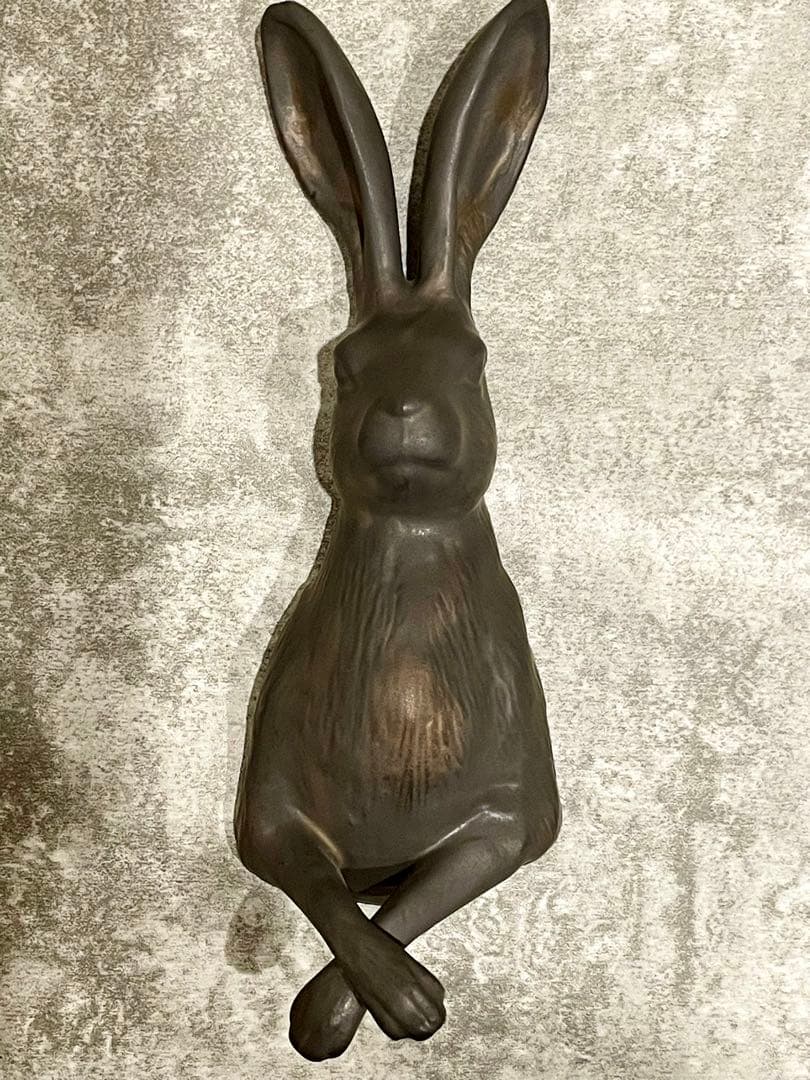 Yarnnakarn ヤナカーン ウサギ 黒 ウォールオブジェ 壁掛け