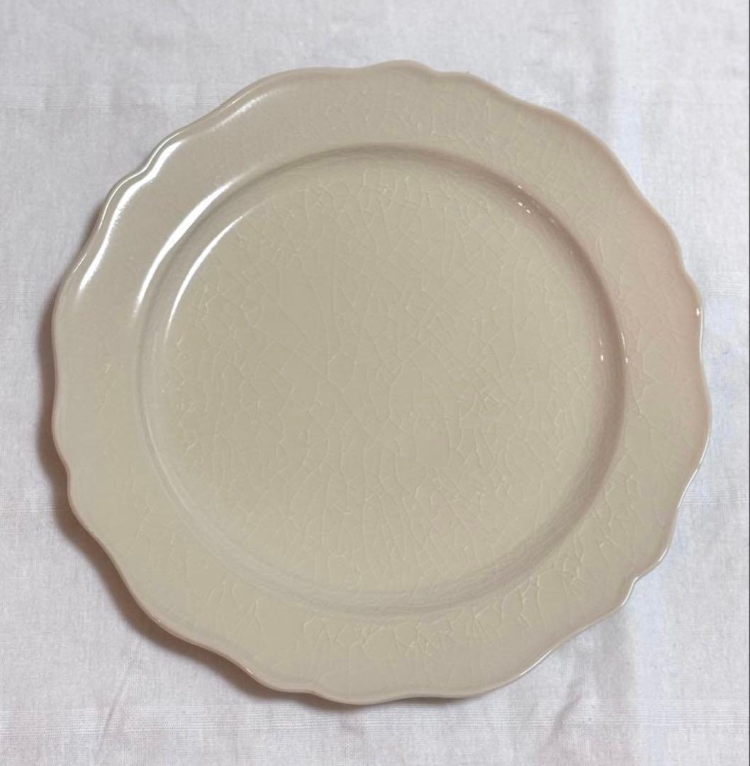 石川隆児　フラワーリムプレート　貫入