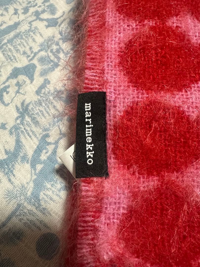 美品！marimekko ウールドットパターン ブランケット