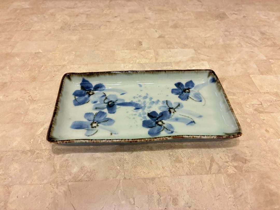 斉山窯　長方形皿