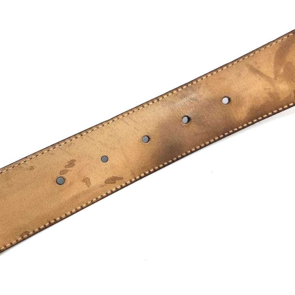 GUCCI　グッチ　 ブラック　レザー ベルト　GG