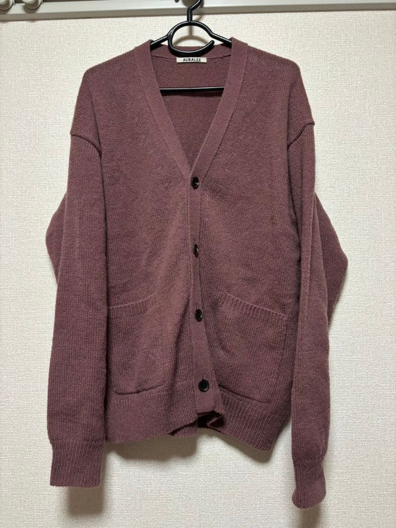AURALEE ピンク　カーディガン