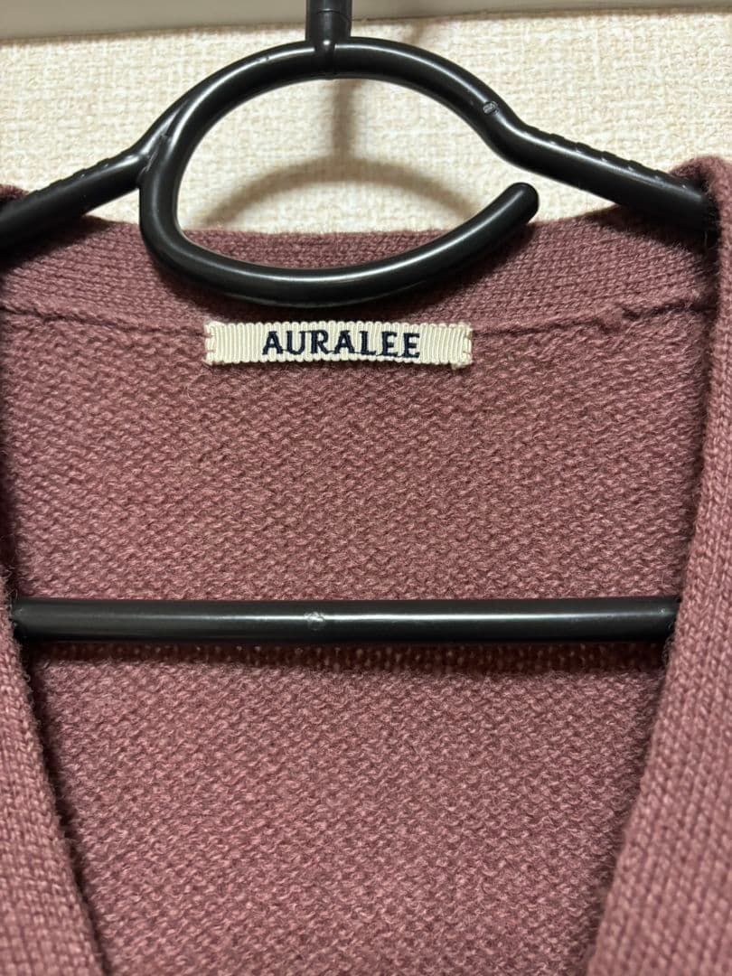 AURALEE ピンク　カーディガン
