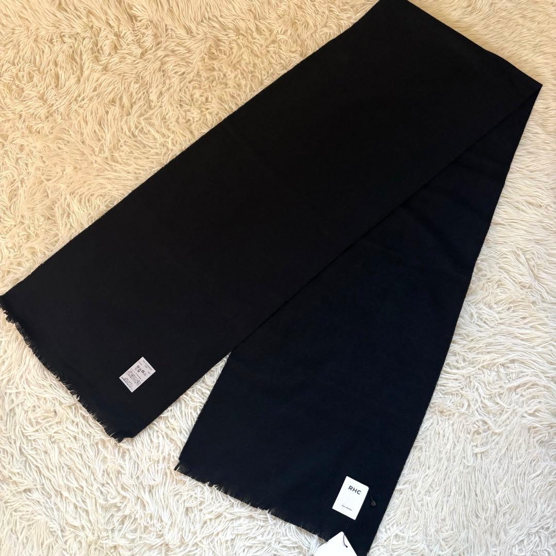 ✨新品未使用タグ付き　RHC ロンハーマン　 カシミヤ100 マフラー　ブラック