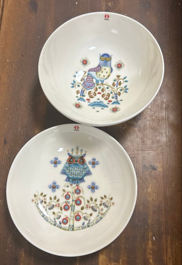 イッタラ　 タイカ　ボウル　ふくろう　深皿　サラダボウル　2個