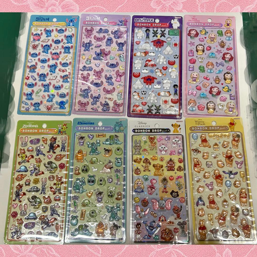 国内正規品 ディズニー ボンボンドロップシール 第2弾 8種セット ③
