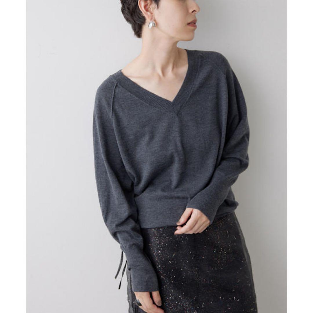 Whim Gazette ウールハイゲージⅤネックプルオーバー美品