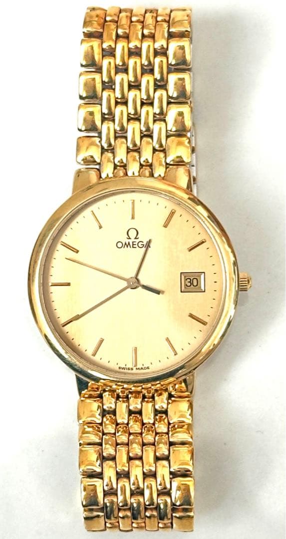 【高級】OMEGAオメガ デビル ゴールドクォーツ メンズ 【中古】