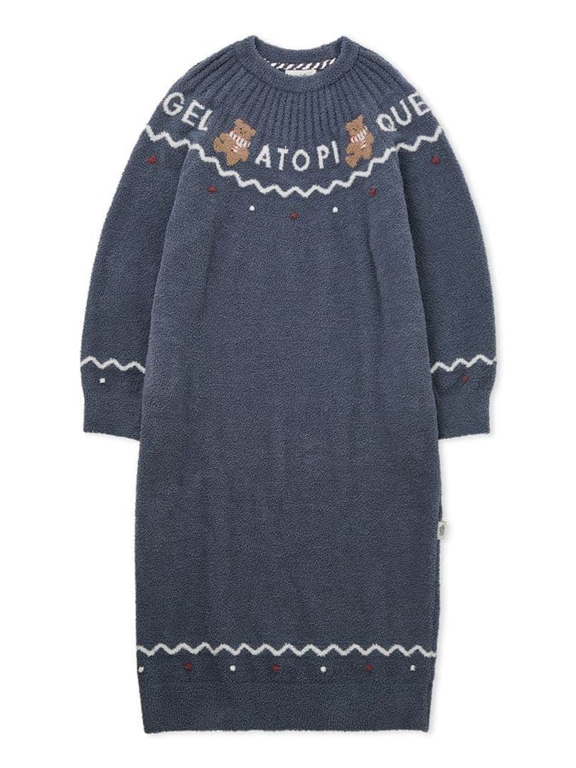 正規品♡新品 ジェラートピケ ホリデー ノルディック ワンピース ネイビー