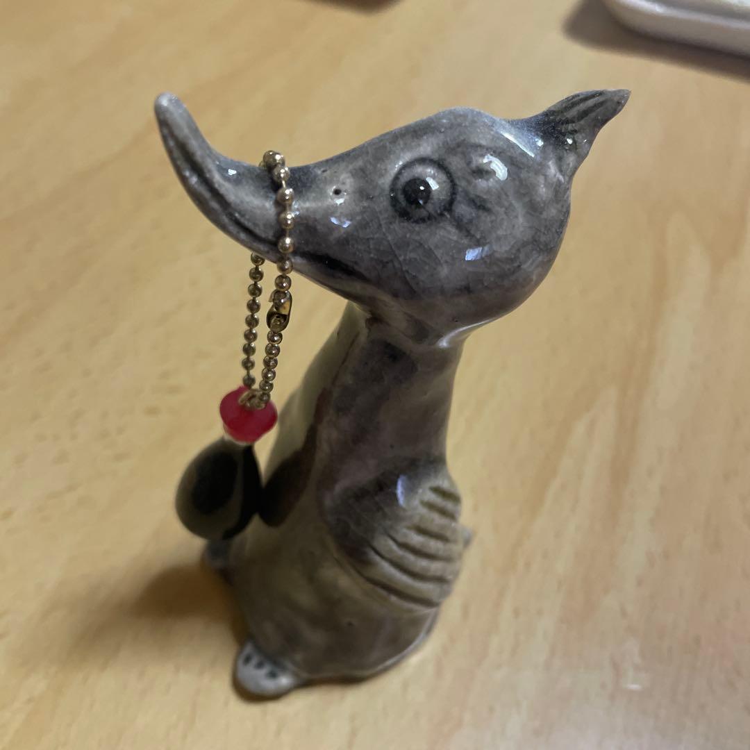 アヒル型陶器置物 鍵おき