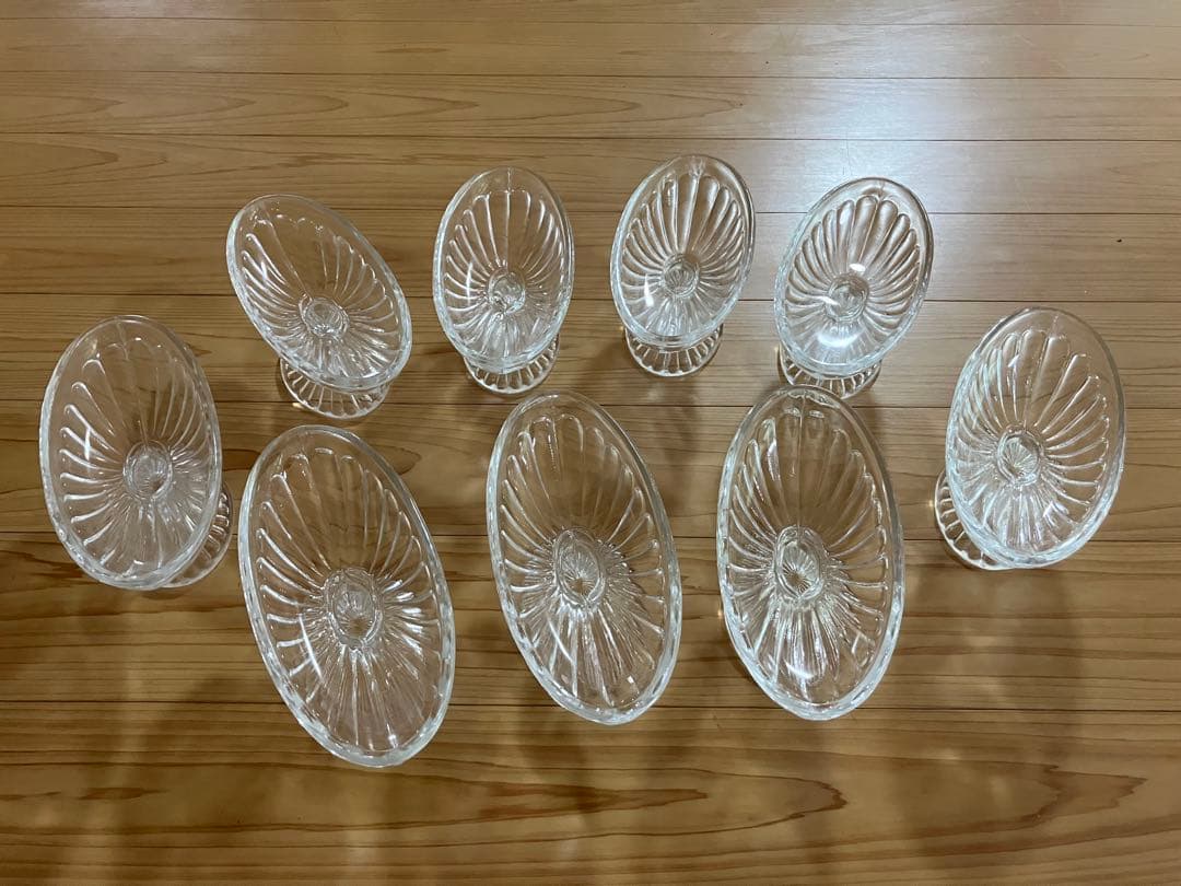 昭和レトロガラスデザートカップ 9個セット