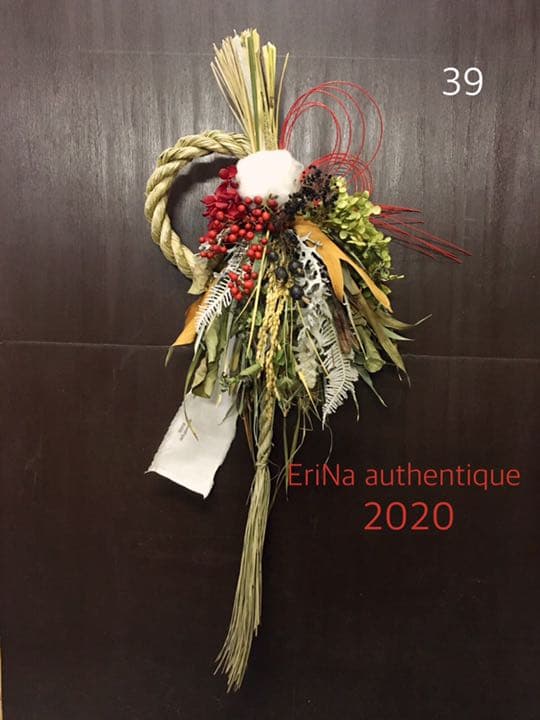 39.しめ縄 正月飾り 注連縄 松飾り クリスマス リース スワッグ ドライフラ