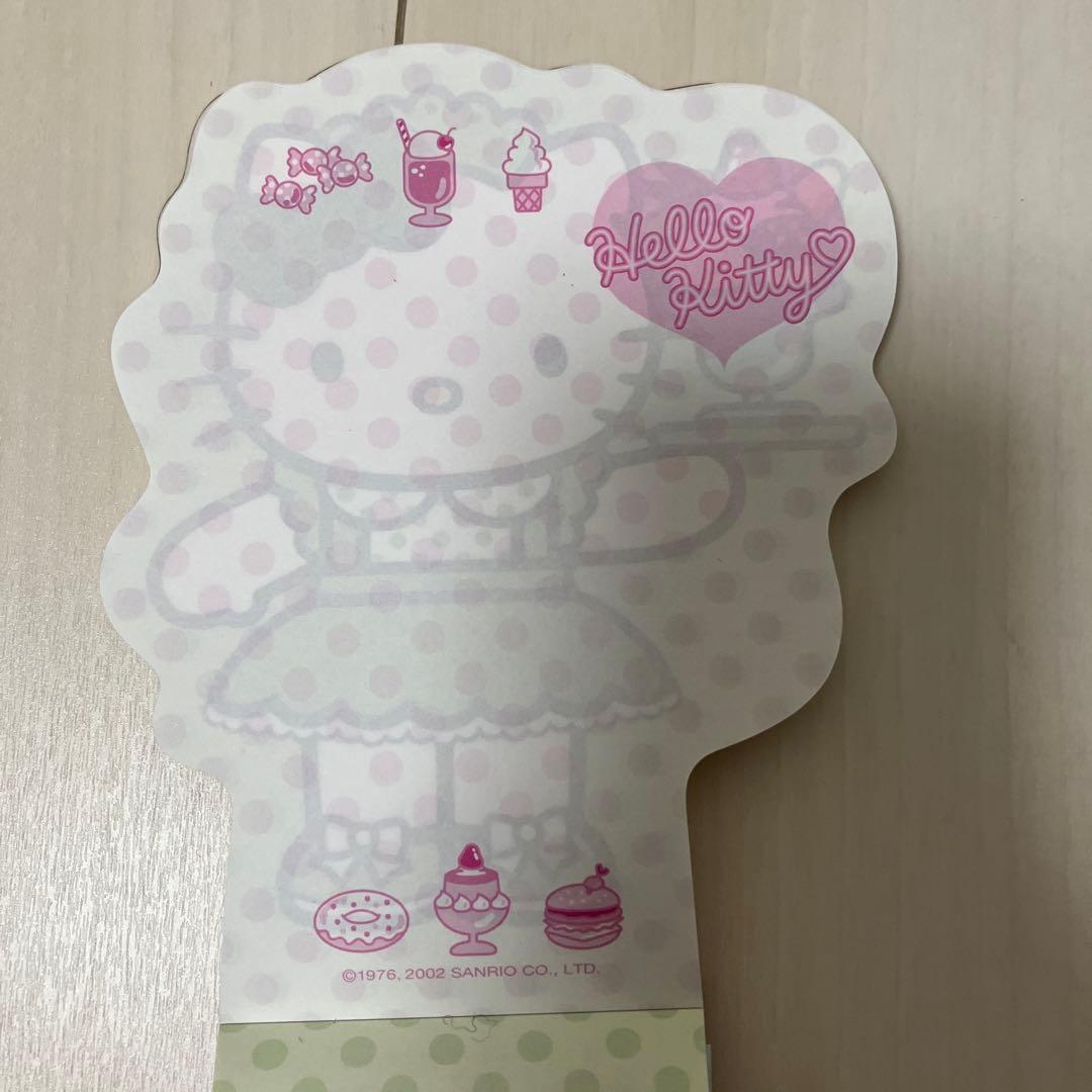 キティ　平成レトロ♡ダイカットメモ♡ウェイトレス♡2002年