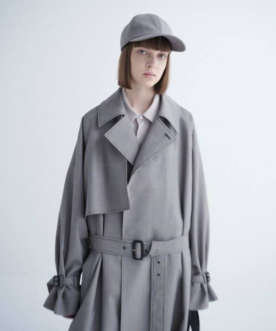 CULLNI 21AW グレンチェック ウール トレンチコート リチウムオム