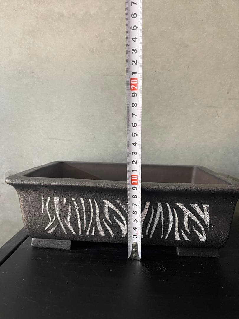 ゼブラ模様リメイク植木鉢