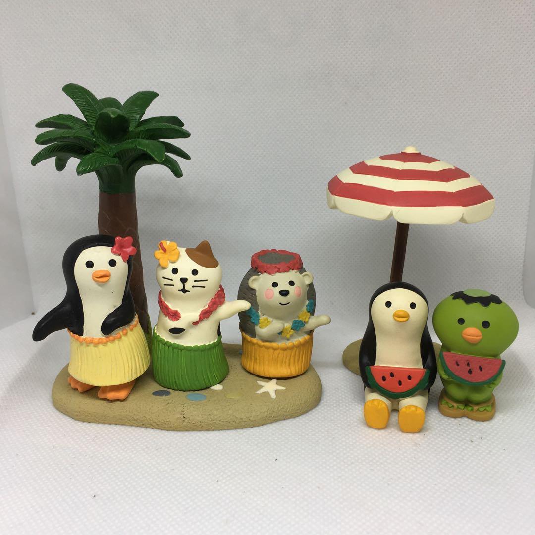 コンコンブル　夏　浜辺　フラダンス三毛猫