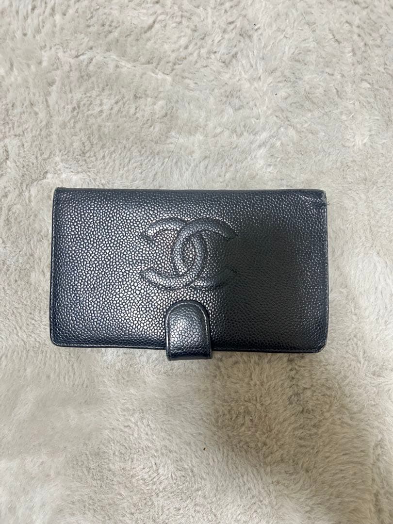 CHANEL ブラックレザー 長財布