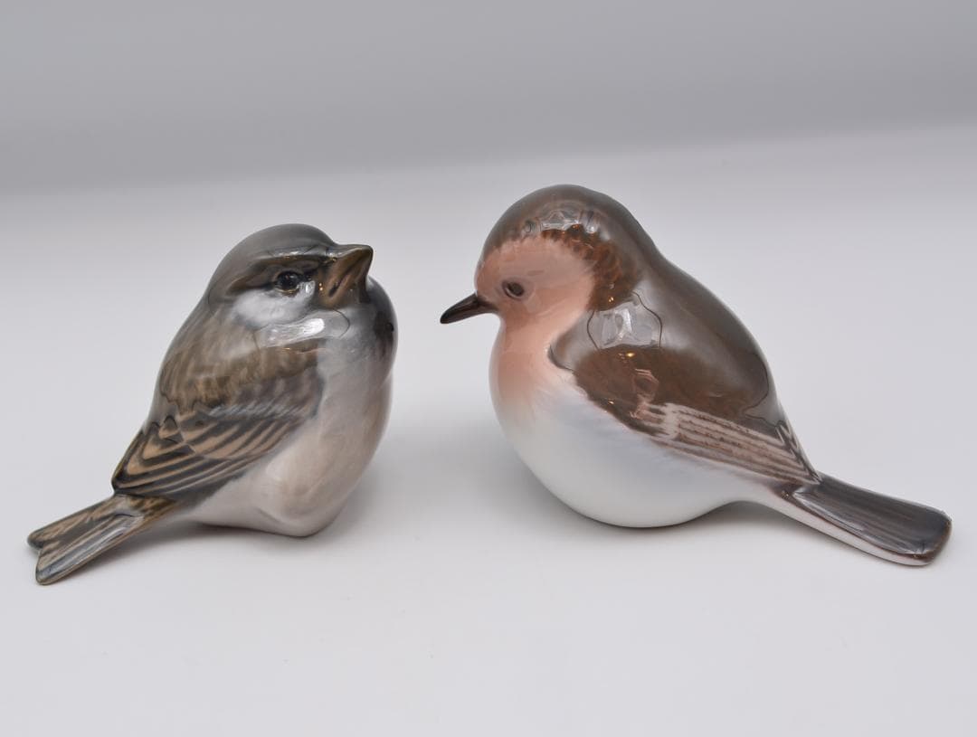 スズメとロビン　２体セット　★ロイヤルコペンハーゲン　デンマーク　ご成約済み