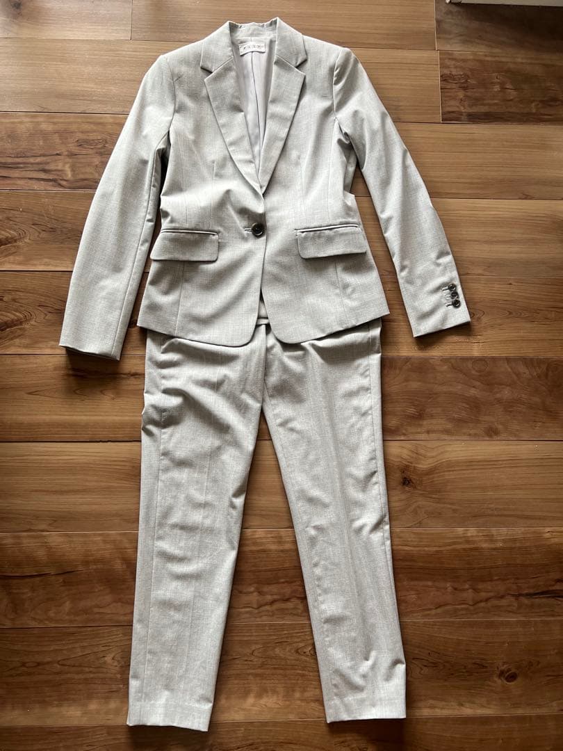 PLST プラステ セットアップ パンツスーツ ライトグレー XS
