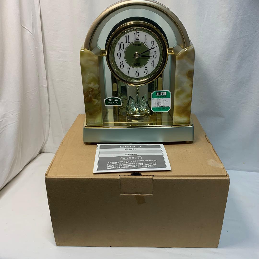 未使用 SEIKO セイコー 電波置時計 BY226G メロディ付き