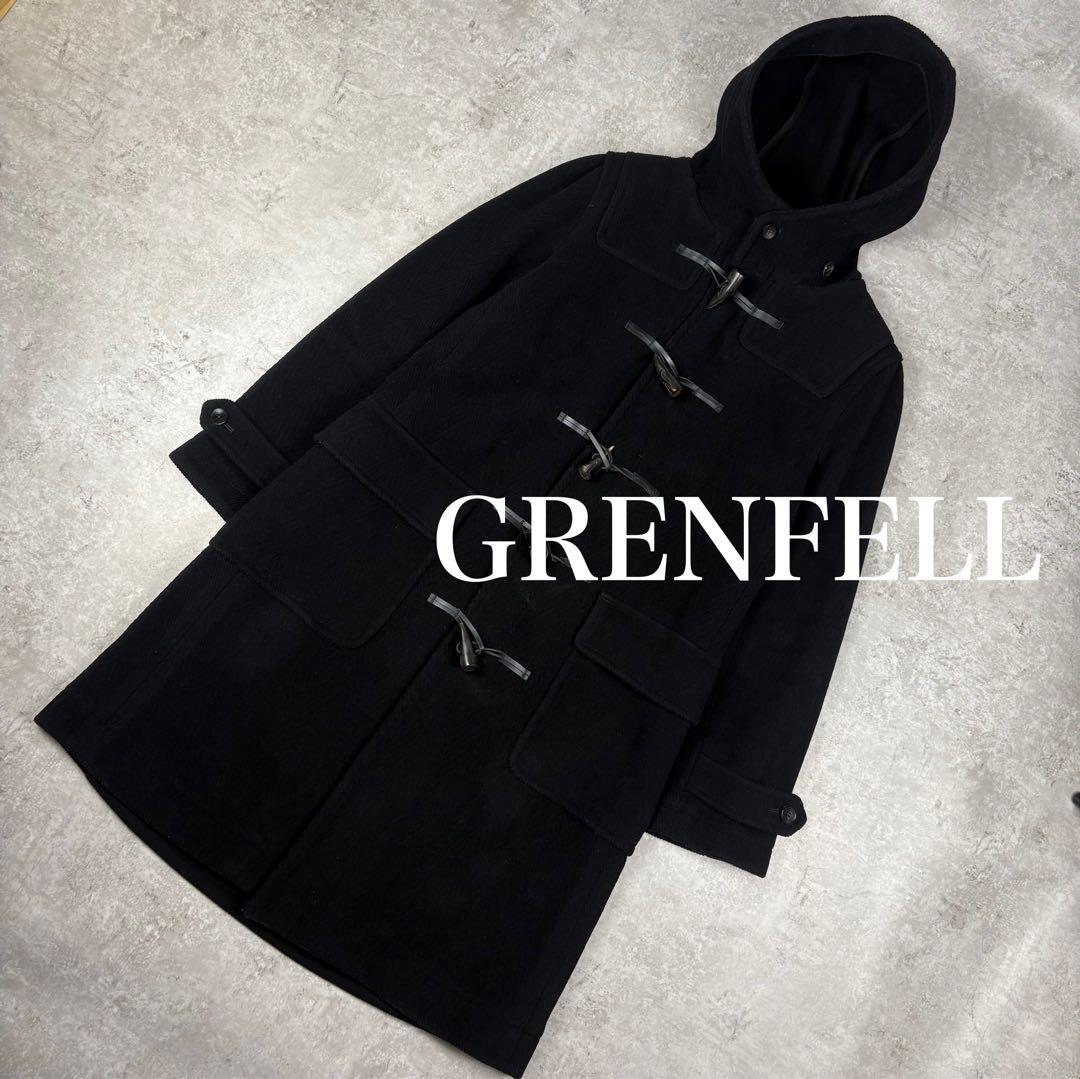 グレンフェル　GRENFELL ダッフルコート　ヘリンボーン　ウール　36 英国