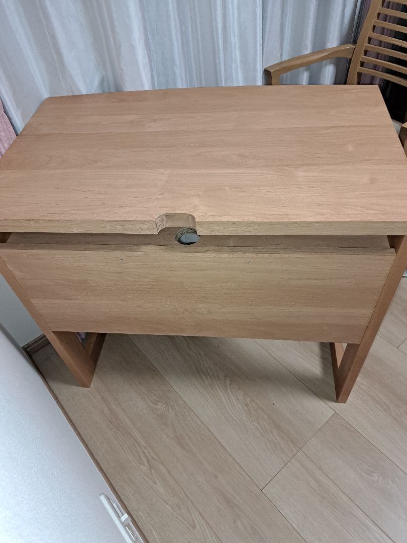 ディノス　 アルダー天然木 アールデザインデスクシリーズ デスク・幅80.5cm