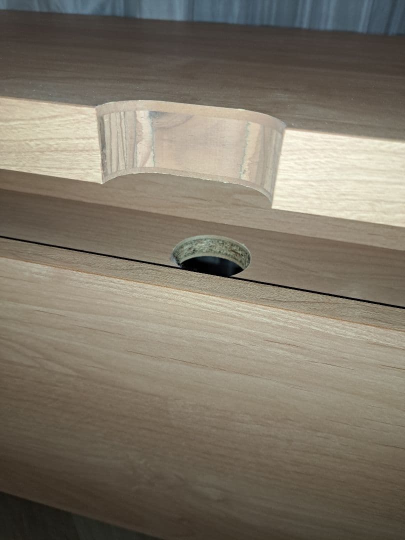 ディノス　 アルダー天然木 アールデザインデスクシリーズ デスク・幅80.5cm