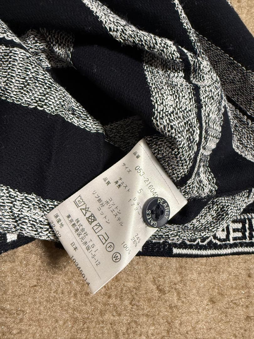 美品PEARLY GATES ロゴプリント半袖ポロシャツ サイズ5