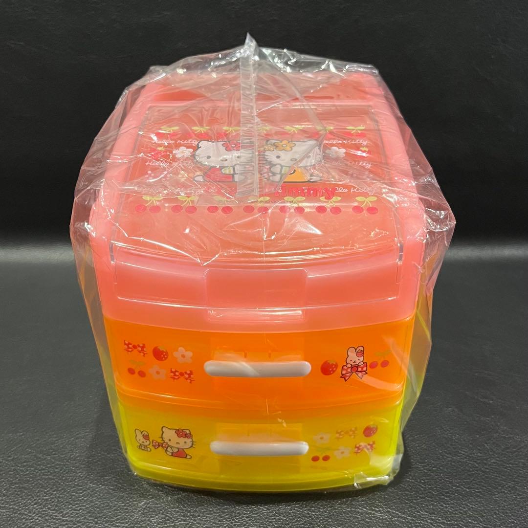 【未使用＊激レア品】サンリオ　「ハローキティ&ハローミミィ」　3段式収納ボックス