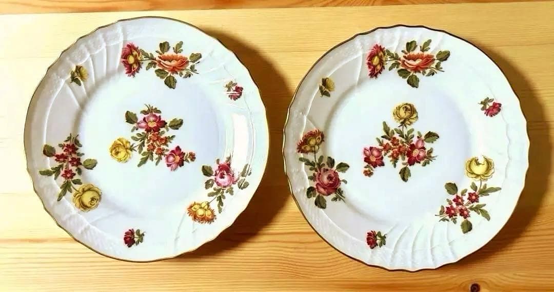 ケーキ皿2枚　 RichardGinoriフローラローズブーケ　アンティーク