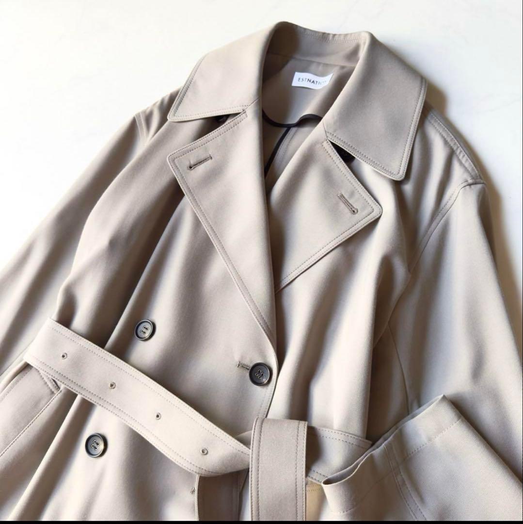 ほぼ未使用✨️25SS　エストネーション　ソモウウール トレンチコート　38