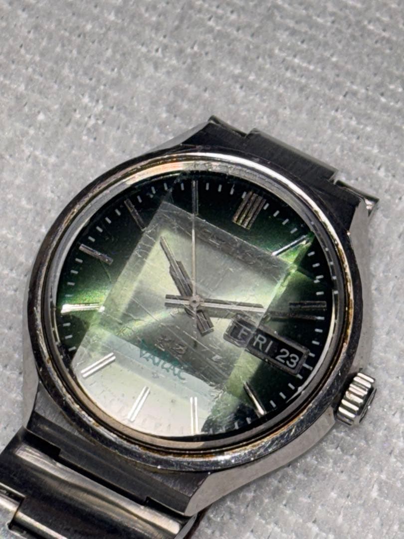 SEIKO バナック　アナログ時計 グリーン ジャンク