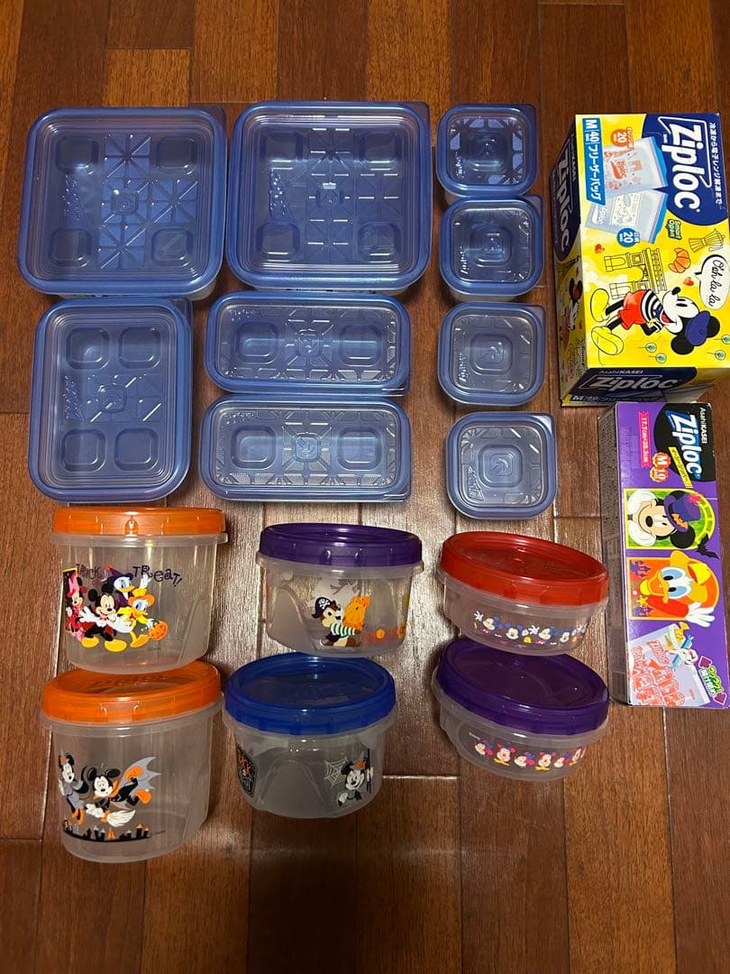 値下げ！ジップロック ディズニーまとめ売り17点保存容器 セット