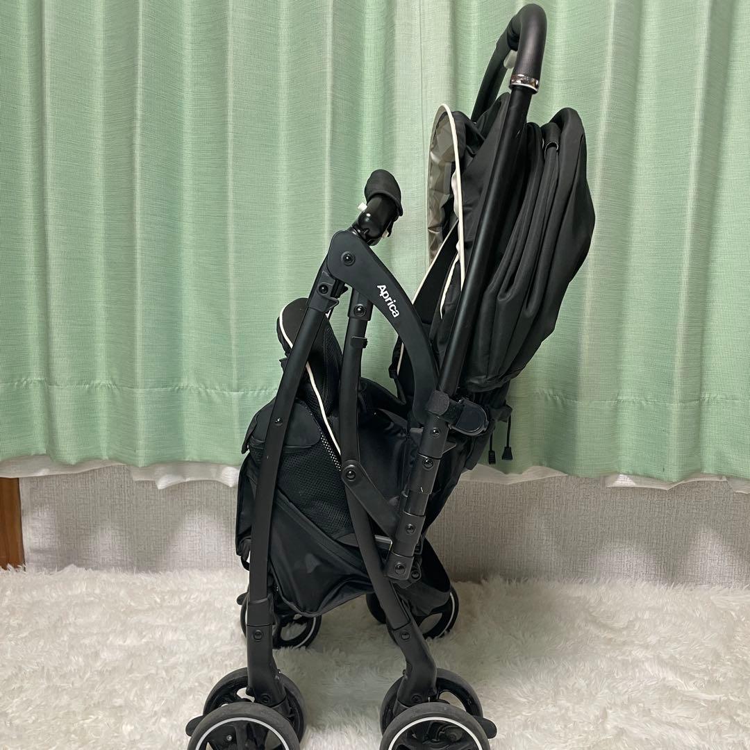 【美品】Aprica アップリカ ラクーナクッション ベビーカー レザーハンドル