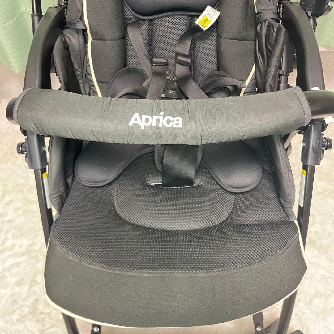 【美品】Aprica アップリカ ラクーナクッション ベビーカー レザーハンドル
