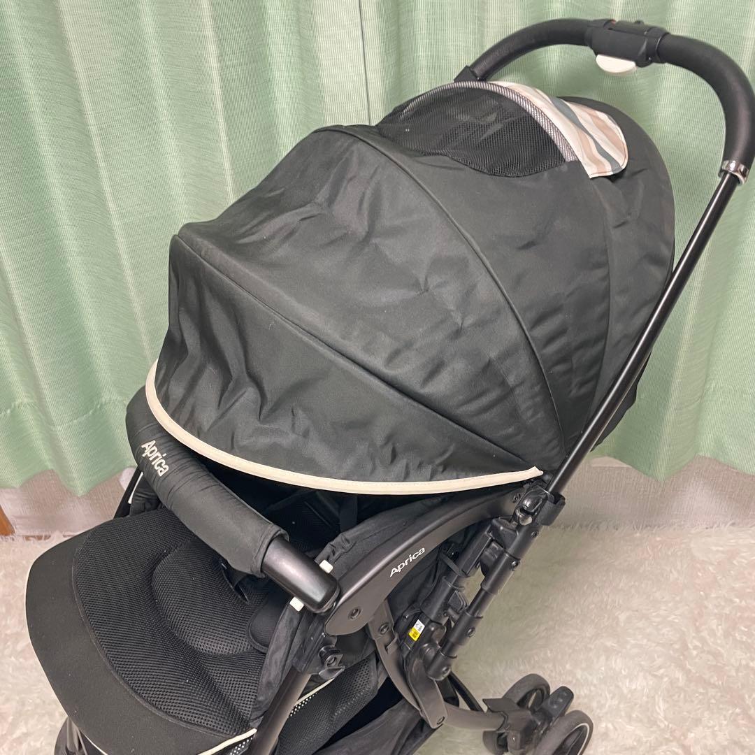 【美品】Aprica アップリカ ラクーナクッション ベビーカー レザーハンドル