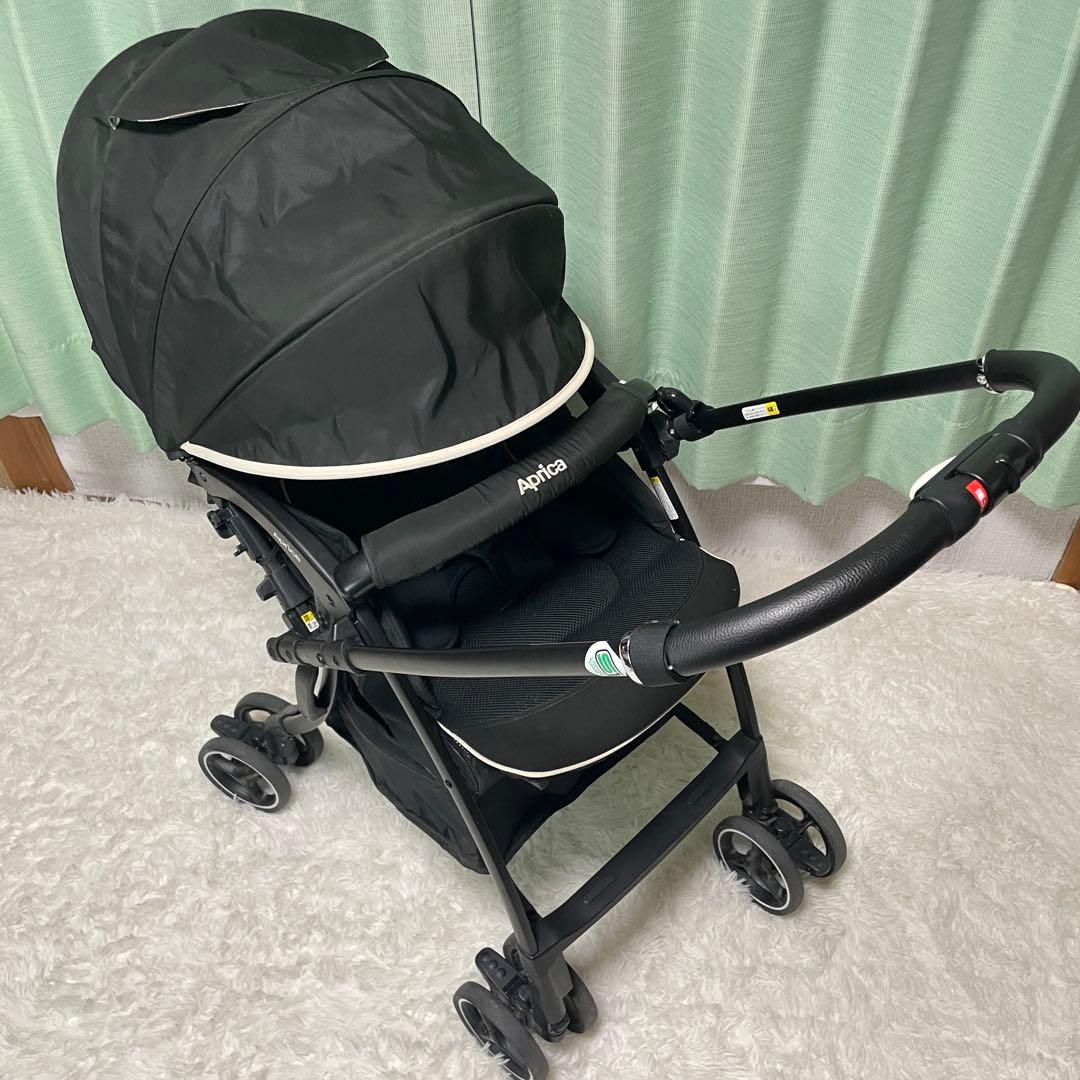 【美品】Aprica アップリカ ラクーナクッション ベビーカー レザーハンドル