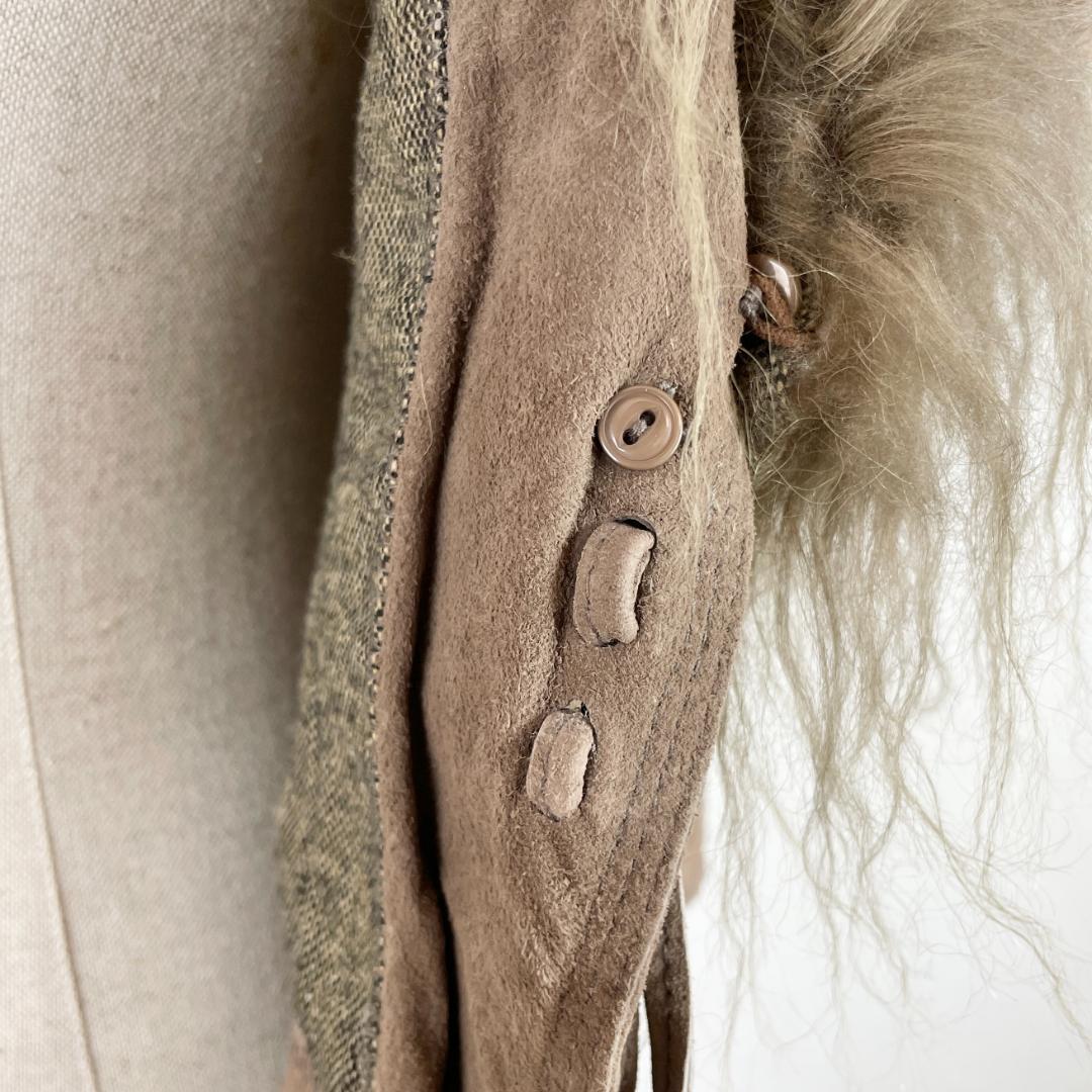 専用goa 本革 リアルファー ベスト レザー チベットラム スウェード