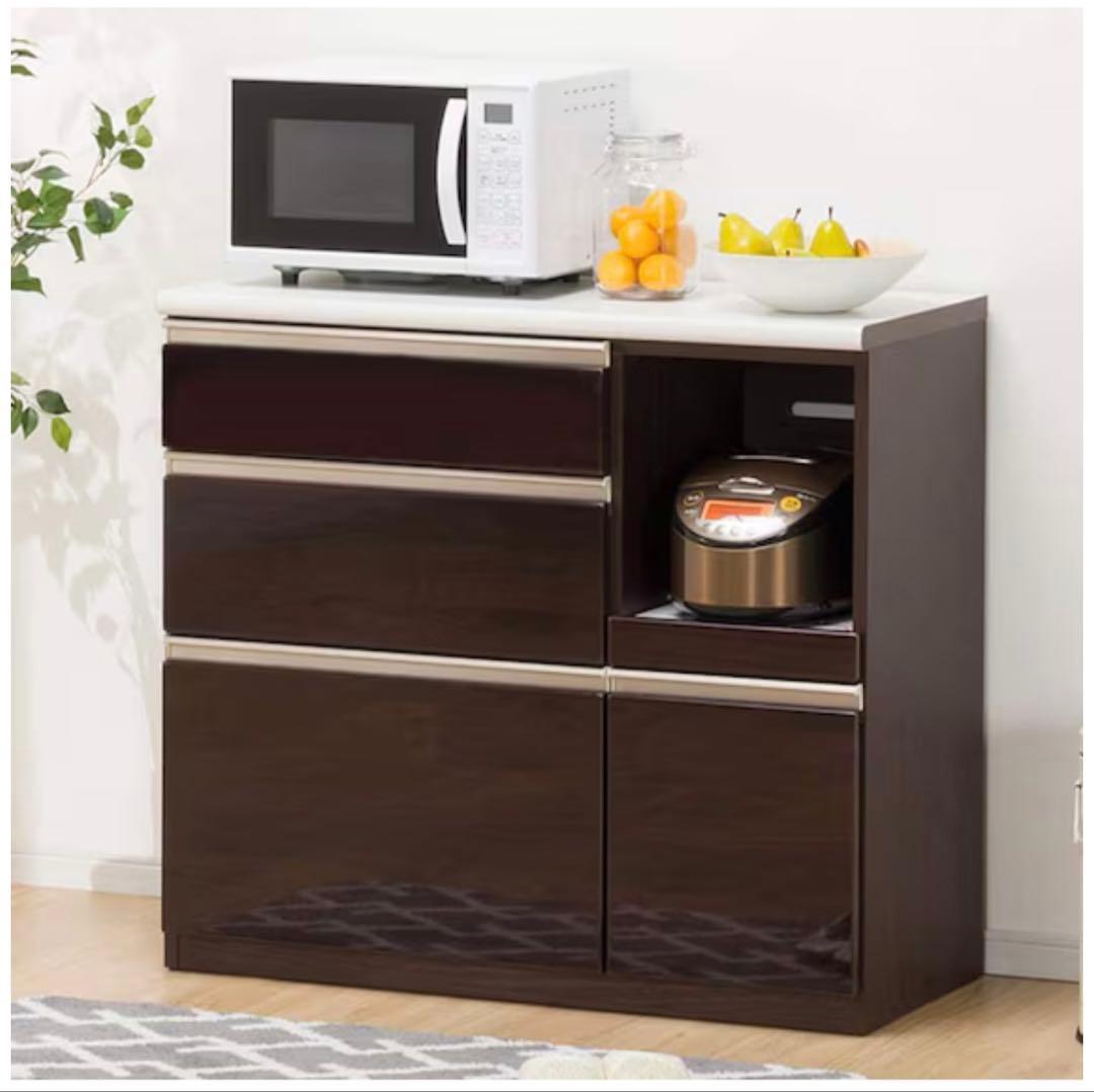 ダークブラウン キッチンカウンター